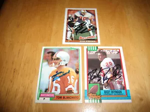 TAMPA BAY BUCS HANDSIGNIERTE KARTEN - TOM BLANCHARD, RICKY REYNOLDS & MARK ROBINSON - Bild 1 von 2
