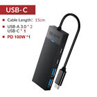 4-Port USB 3.0 Hub 5Gbps USB C PD100W Compact for PC Mac Laptop Notebook Desktop