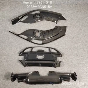 Dry Carbon Fiber Engine Bay Set Complete 4pc set fit for Ferrari 296 GTB GTS - Picture 1 of 15