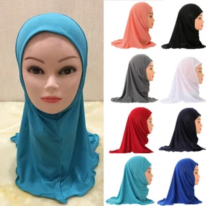 14pcs Full Set Girls Kids Hijab Scarves Shawls Wrap Headscarf for 2-7 Years Girl - Picture 1 of 22