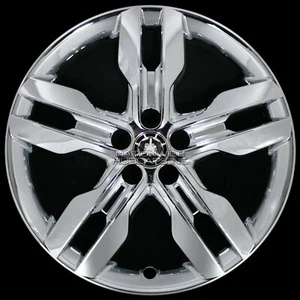 1 New 2011 12 13 2014 Ford Edge 20" Chrome Clad Wheel Skins Rim Covers Hub Caps - Picture 1 of 7