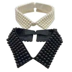 Mujeres Elegante Gargantilla Prendas para el torso con solapa de cuello falso desmontable cuentas de alta calidad - Imagen 1 de 6