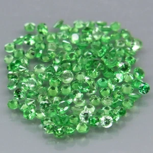 1.50 mm 50 pcs Round  AAA Fire Natural Green Tsavorite Garnet (VVS Clarity - Picture 1 of 2