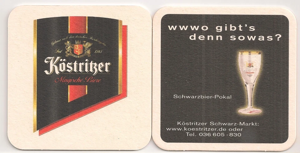 Köstritzer Bier - Bierdeckel "Schwarz-Markt: Schwarzbier-Pokal" - Bild 1 von 1