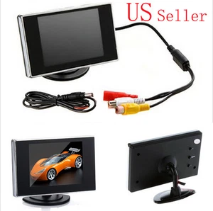 Mini 3.5" TFT LCD Color Screen Car Video Rearview Monitor Camera DVD VCD VCR New - Picture 1 of 3