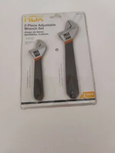 2 Piece HDX Adjustable Wrench Set 6" & 8" Non-Slip Handles - Picture 1 of 1