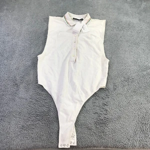 Y/Project Paris Polo Shirt Womens 3 Large One Piece Body Suit White Sleeveless - Picture 1 of 14