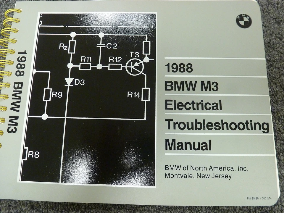 BMW M3 1988 cupé cableado eléctrico solución de problemas manual de reparación de servicio Foto 1 de 1