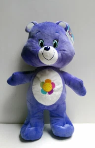 Kelly Toys Care Bears Plüschtier 17" HARMONY BEAR mehrfarbig Regenbogenblume lila - Bild 1 von 8