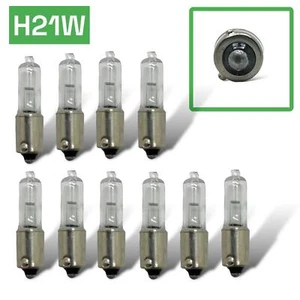 10 x 12v H21W BAY9S halogen 21w clear light bulbs reverse, indicator, fog - Picture 1 of 7