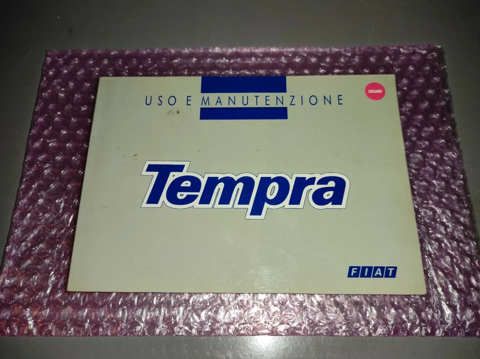 Libretto uso e manutenzione Fiat Tempra stampato 60306702 2/95 1'edizione - Immagine 1 di 1
