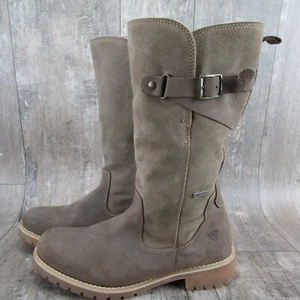 Tamaris Womens Boot Suede Leather Moto Zip Strap Biker Riding 10 US Shearling - Picture 1 of 13