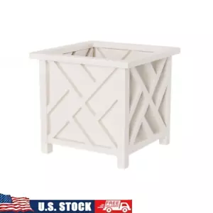 Outdoor Lattice Planter Box Snap Together Garden Pot W/ Drainage Potted Plants - Picture 1 of 9