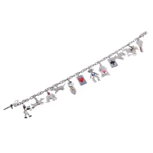 Platinum Diamond Enamel Charm Bracelet - Picture 1 of 5