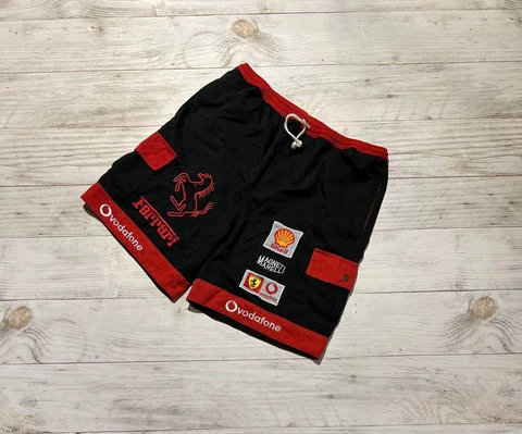 Vintage Ferrari Vodafone Big Logo Shorts Size XL 36 Cover