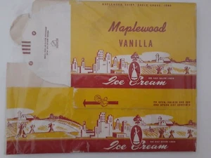 Vintage 1948 Unused Ice Cream Carton Maplewood Dairy - Picture 1 of 3
