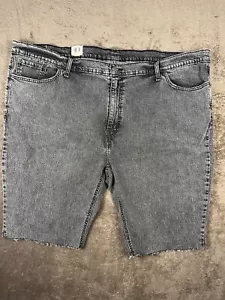 Levi’s 511 Mens Vintage Black Wash Denim Slim Jean Shorts Size 52 Raw Hem NWT - Picture 1 of 5