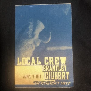 Local Crew Brantley Gilbert Devil Don’t Sleep Stagehand Working Backstage Pass - Picture 1 of 2