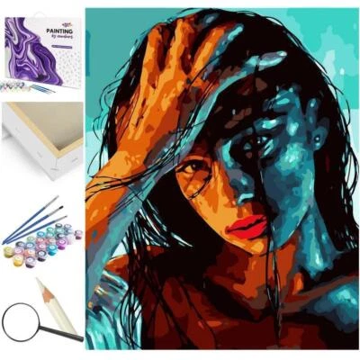 Pintura por números Marco de madera Morena caliente - Imagen 1 de 4