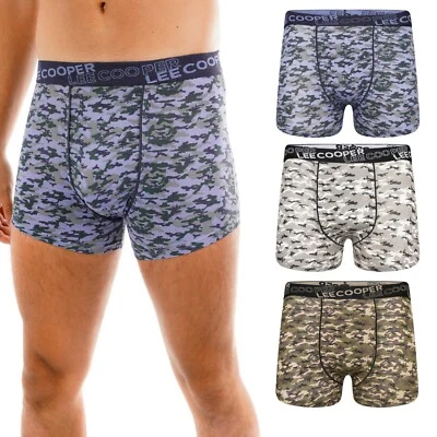 Ex Brand Mens Camo Boxer Shorts Army Cotton Stretch 2's Pack & Single Underwear  - Image 1 of 4