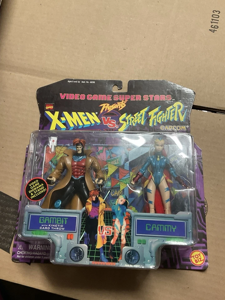 Video Game Superstars X-men VS Street Fighter Gambit Vs. Cammy ToyBiz 1998