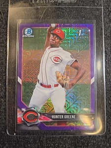 2018 HUNTER GREENE (RC) *97/250* 1st Bowman Chrome #BCP48 Mojo Mega Box ~1stB - Picture 1 of 8