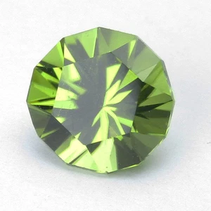 1.16Cts Magnificent Round Custom Cut Natural Green Peridot 6.5mm Collection Gem - Picture 1 of 6