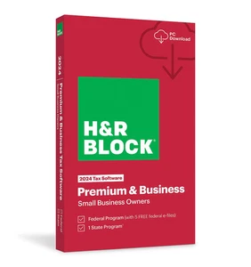 New 2024 H&R Block Tax Software Premium & Business Edition for Windows PC - Afbeelding 1 van 2
