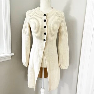 Boden Wool Cream Long Cardigan Sweater - Picture 1 of 7