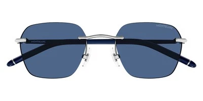 Gafas de sol Montblanc MB0270S para hombre plateadas/azules/azules 51 mm nuevas 100 % auténticas Foto 1 de 4