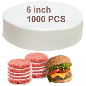 1000pcs Hamburger Patty Paper Rounds White Parchment Paper Non-Stick Food Gra... - Picture 1 of 8