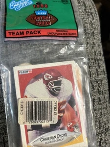 Fleer 1990 - Football - Team Pack - Hanging Pack Kansas City Chiefs - Foto 1 di 2