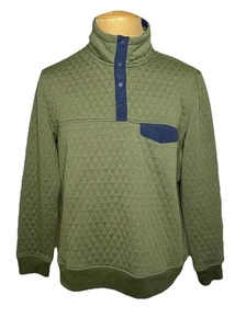 Chaqueta Pullover Hombre UNTUCKit Acolchada Verde Azul Borde Talla Grande - Imagen 1 de 7