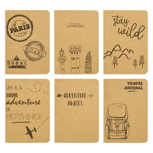 12 Pack A6 Kraft Soft Cover Travel Journal Notebook, 80 Lined Pages, 4 x 5.75 In - Picture 1 of 9