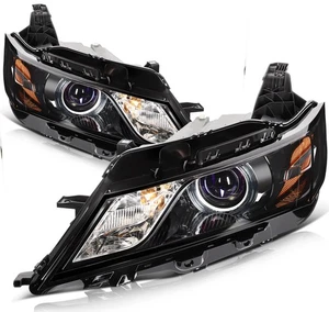 For Chevy Impala 2014-2020 Projector Halogen Headlights Assembly Black Housing - Picture 1 of 9
