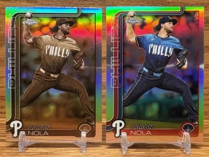 AARON NOLA Sepia + Refractor LOT | 2025 Topps Chrome Philadelphia PHILLIES #286 - Picture 1 of 2