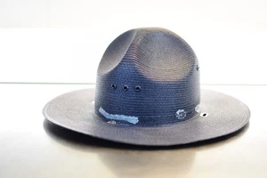 STRATTON SELBSTFORMENDER BLAUER GEWEBTER HUT IM SHERIFF-STIL 6 3/4 - Bild 1 von 5