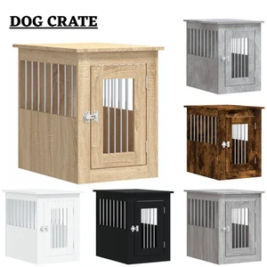 Dog Crate Furniture Pet Doghouse Dog Kennel Puppy Cage Engineered Wood vidaXL - Picture 1 of 61