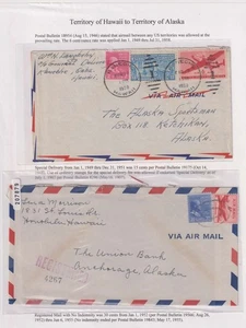 E4550: (2) 1950's Hawaii to Alaska Covers, Great Territory Usage - Picture 1 of 1