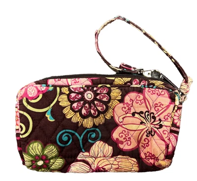 Vera Bradley Cosmetics Pouch Womens Quilted Zippered Maggie Mod Floral - Image 1 of 4