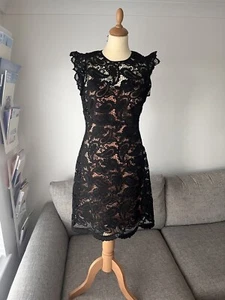 Michael Kors Knee Length Lace Dress with Nude Underdress Size 10 - BNWT RRP £265 - Picture 1 of 17