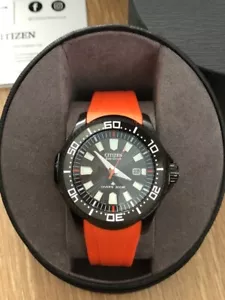 Citizen Promaster Diver E-Drive Men's Orange PU Strap Watch BN0088-03E - Picture 1 of 17