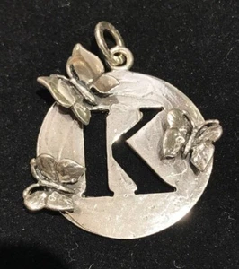 GIOVANNI RASPINI-CIONDOLO LETTERA K CON FARFALLE-GIOIELLERIA OTTAVIANI-ROMA - Foto 1 di 1