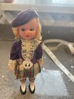 VINTAGE 1960’s DOLL IN PURPLE SCOTTISH NATIONAL COSTUME 