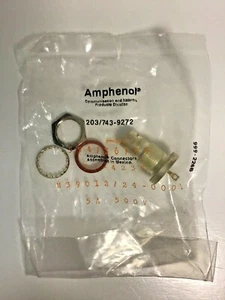 AMPHENOL M39012/24-0001 BNC Panel Mount Connector Crimp 50 Ohm - In Factory Bag - Picture 1 of 3
