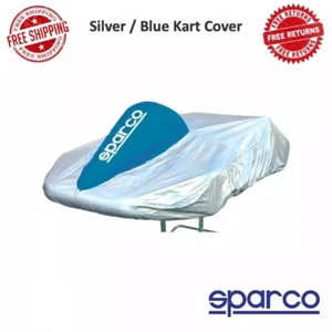 Sparco Kart Cover Silver/Blue Durable Fabric Long-Lasting Protection #02712A - Picture 1 of 5