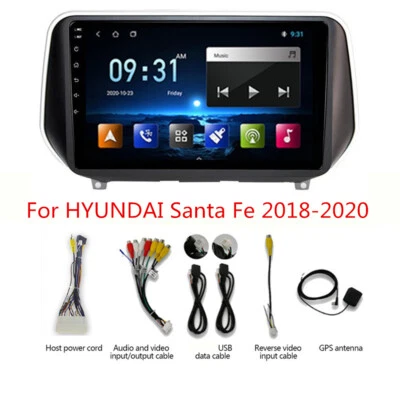 10" Android 10.0 Stereo Radio GPS Wifi FM 2+32GB For 2018-2020 Hyundai Santa Fe - Image 1 of 4