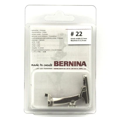Bernina Cording Foot (3-Groove) #0084657400 (#22N) Genuine New Style Machine - Image 1 of 3