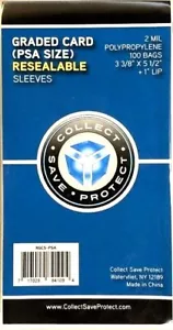 Graded Card Sleeves Bags Fit PSA SNUG FIT  PSA Slabs 100, 200, 500, 1000, 2500 - Picture 1 of 1