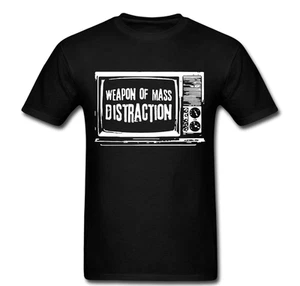 Fernsehen Waffe der Massenablenkung TV Tee T-Shirt Protest - Bild 1 von 1